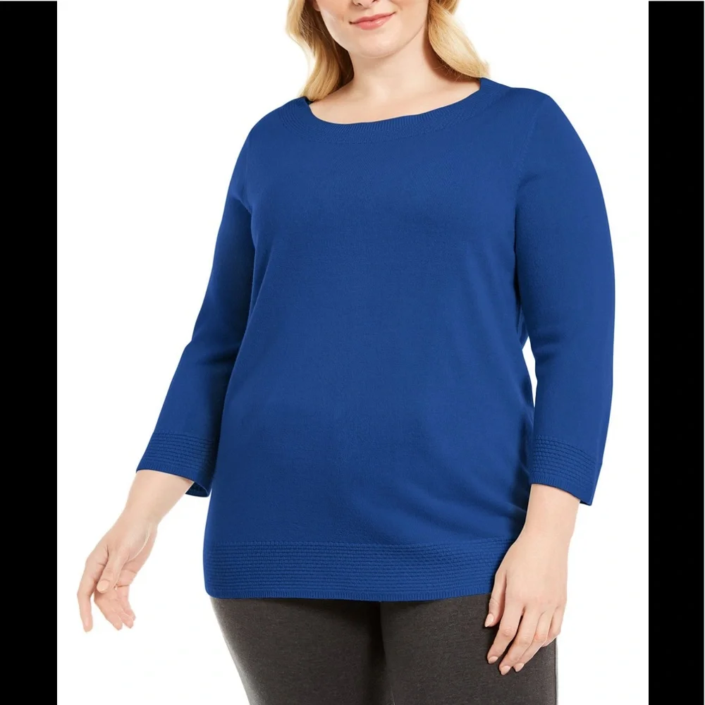 🍇🆕Karen Scott 3/4 Sleeve sweater